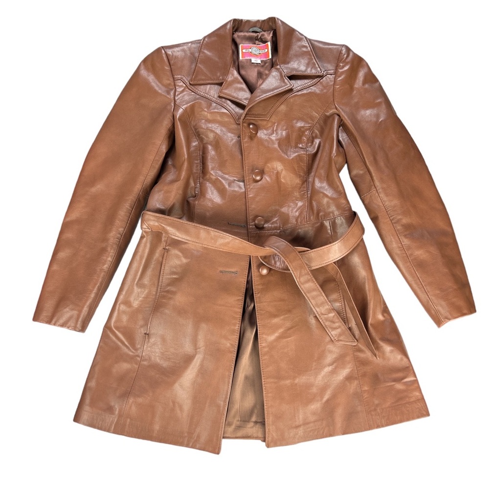 Ms. Pioneer 100% Vintage Leather Coat
